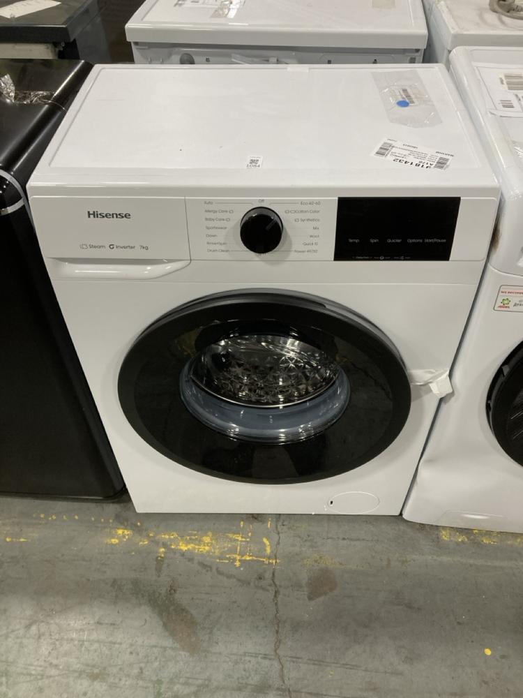 Lot 1084  
            Chesterfield SR38 - Collection or Optional Delivery Available 

                
HISENSE 7KG FREESTANDING WASHING MACHINE IN WHITE - MODEL NO. WF1G7021BW - ORIGIN...