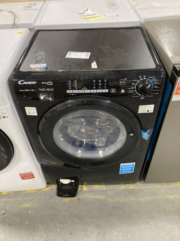 Lot 1086  
            Chesterfield SR38 - Collection or Optional Delivery Available 

                
CANDY SMART PRO 8 + 5KG INVERTER WASHER DRYER IN BLACK - MODEL NO. CSOW4856TWMBB6...