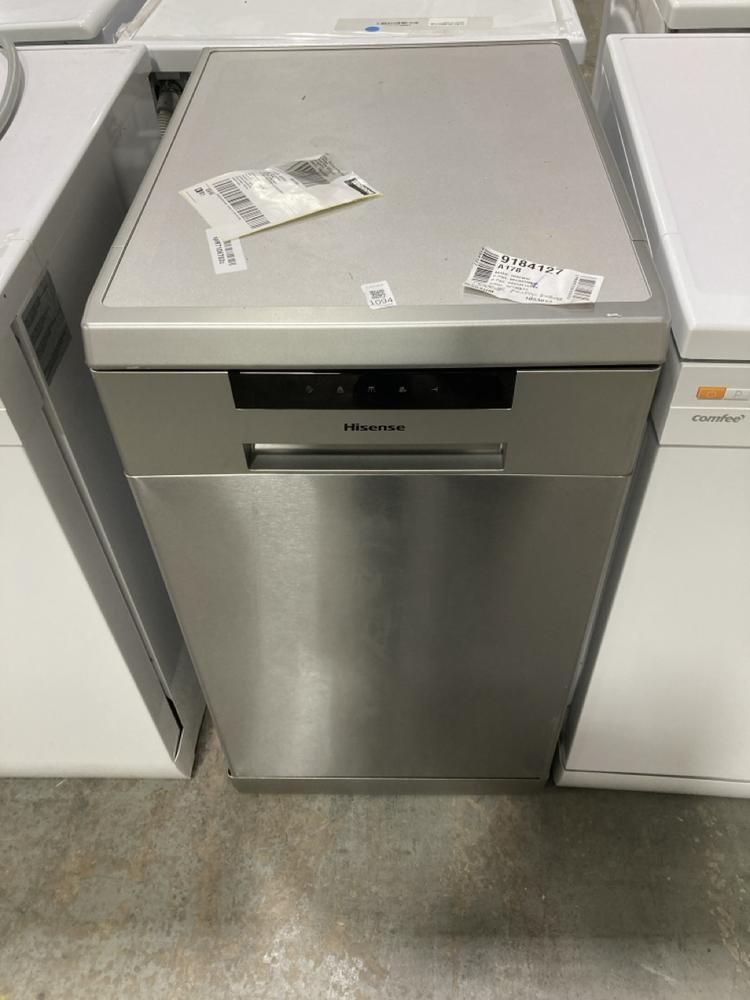 Lot 1094  
            Chesterfield SR38 - Collection or Optional Delivery Available 

                
HISENSE SLIMLINE DISHWASHER IN STAINLESS STEEL - MODEL NO. HS523E15XUK - ORIGINAL...