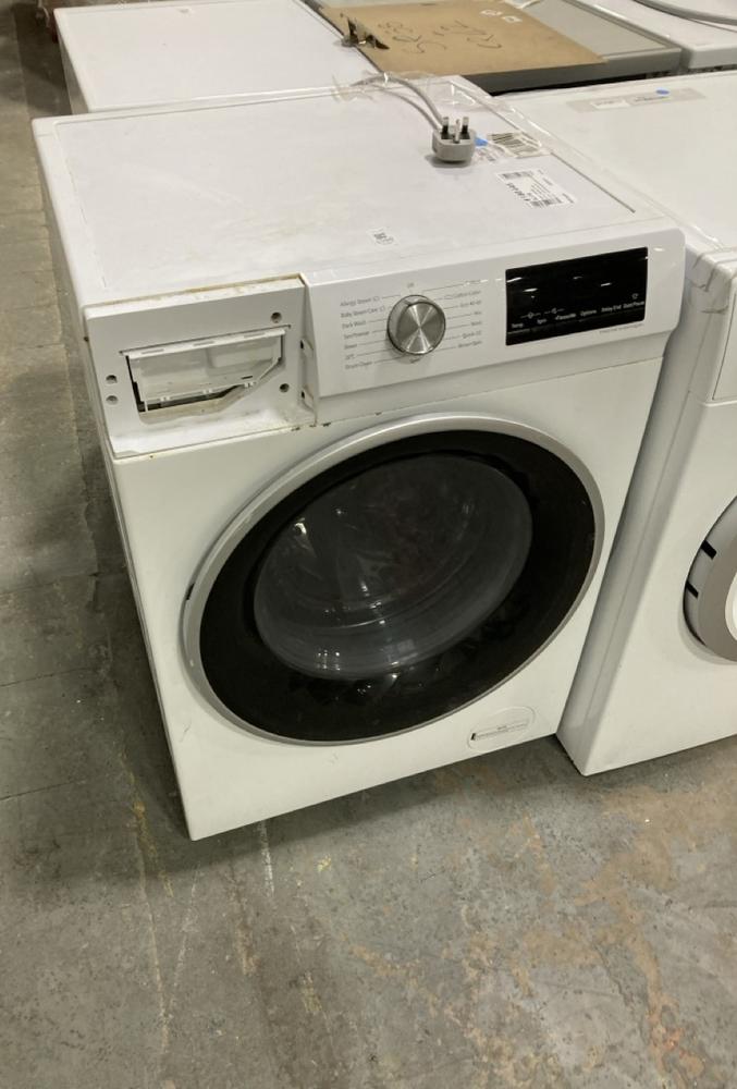 Lot 1096  
            Chesterfield SR38 - Collection or Optional Delivery Available 

                
HISENSE FREESTANDING 10KG WASHING MACHINE IN WHITE - MODEL NO. WFQY1014EVJM (LOCA...
