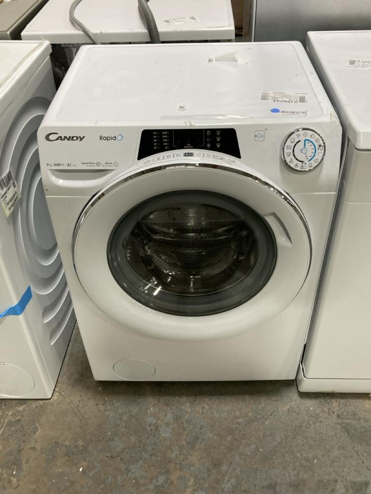 Lot 1098  
            Chesterfield SR38 - Collection or Optional Delivery Available 

                
CANDY FREESTANDING 9KG WASHING MACHINE - MODEL NO. RO1696DWMC7/1-80 - ORIGINAL RR...