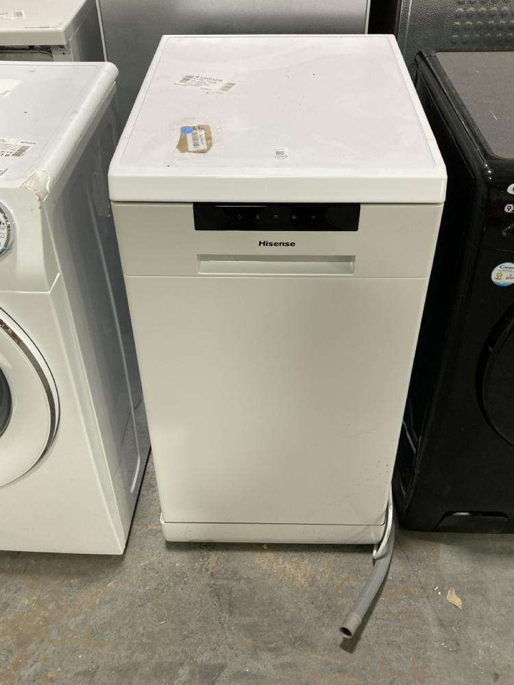 Lot 1099  
            Chesterfield SR38 - Collection or Optional Delivery Available 

                
HISENSE SLIMLINE DISHWASHER IN WHITE - MODEL NO. HS523E15WUK - ORIGINAL RRP £299 ...