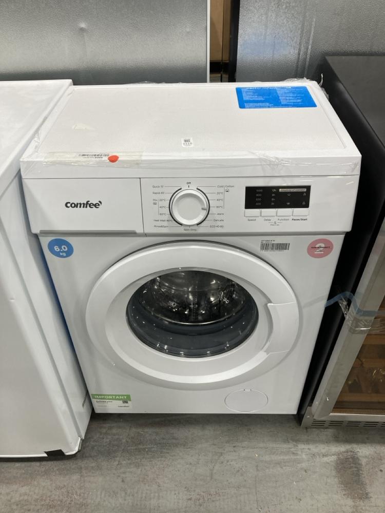 Lot 1116  
            Chesterfield SR38 - Collection or Optional Delivery Available 

                
COMFEE 6KG ULTRA SLIM FREESTANDING WASHING MACHINE IN WHITE - MODEL NO. CFE10EW60...