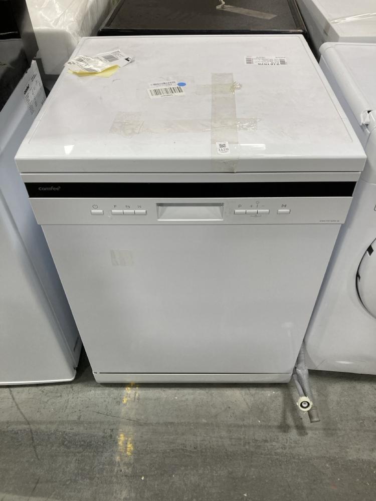 Lot 1128  
            Chesterfield SR38 - Collection or Optional Delivery Available 

                
COMFEE FREESTANDING DISHWASHER IN WHITE - MODEL NO. KWH-FD1435E-W - ORIGINAL RRP ...