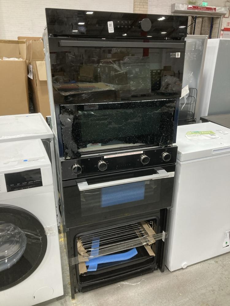 Lot 1131  
            Chesterfield SR38 - Collection or Optional Delivery Available 

                
RUSSELL HOBBS 60CM BUILT IN DOUBLE OVEN IN BLACK - MODEL NO. RH89DEO2001B/02 - OR...