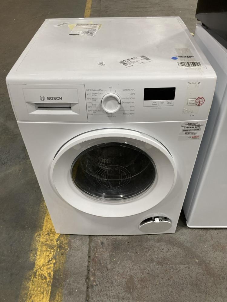 Lot 1143  
            Chesterfield SR38 - Collection or Optional Delivery Available 

                
BOSCH 9KG WASHING MACHINE - MODEL NO. WGE03408GB - ORIGINAL RRP £429 (LOCATION: S...