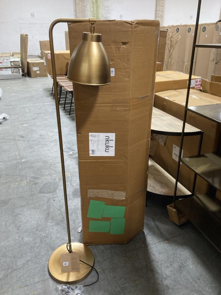Lot 114  
            Chesterfield SR38 - Collection or Optional Delivery Available 

                
NKUKU MUTURI FLOOR LAMP - ANTIQUE BRASS - ONE SIZE - ITEM NO. ML5101 - ORIGINAL R...