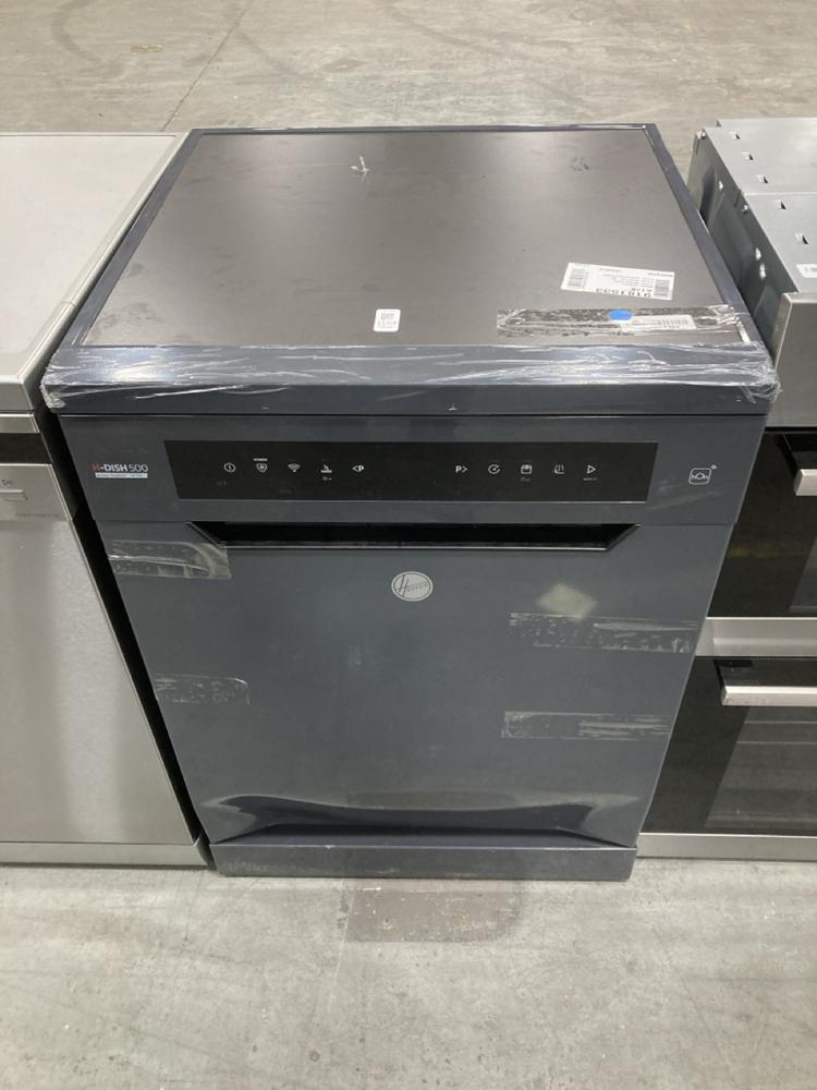Lot 1154  
            Chesterfield SR38 - Collection or Optional Delivery Available 

                
HOOVER H-DISH 500 DISHWASHER IN ANTHRACITE - MODEL NO. HF4B7F0A-80 (LOCATION: SR37)