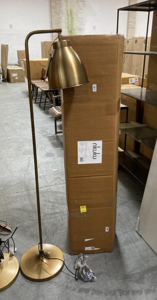 Lot 115  
            Chesterfield SR38 - Collection or Optional Delivery Available 

                
NKUKU MUTURI FLOOR LAMP - ANTIQUE BRASS - ONE SIZE - ITEM NO. ML5101 - ORIGINAL R...