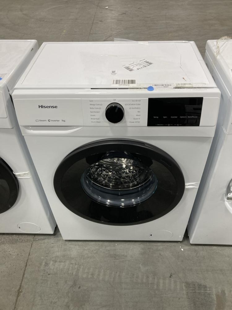 Lot 1166  
            Chesterfield SR38 - Collection or Optional Delivery Available 

                
HISENSE 7KG FREESTANDING WASHING MACHINE IN WHITE - MODEL NO. WF1G7021BW - ORIGIN...