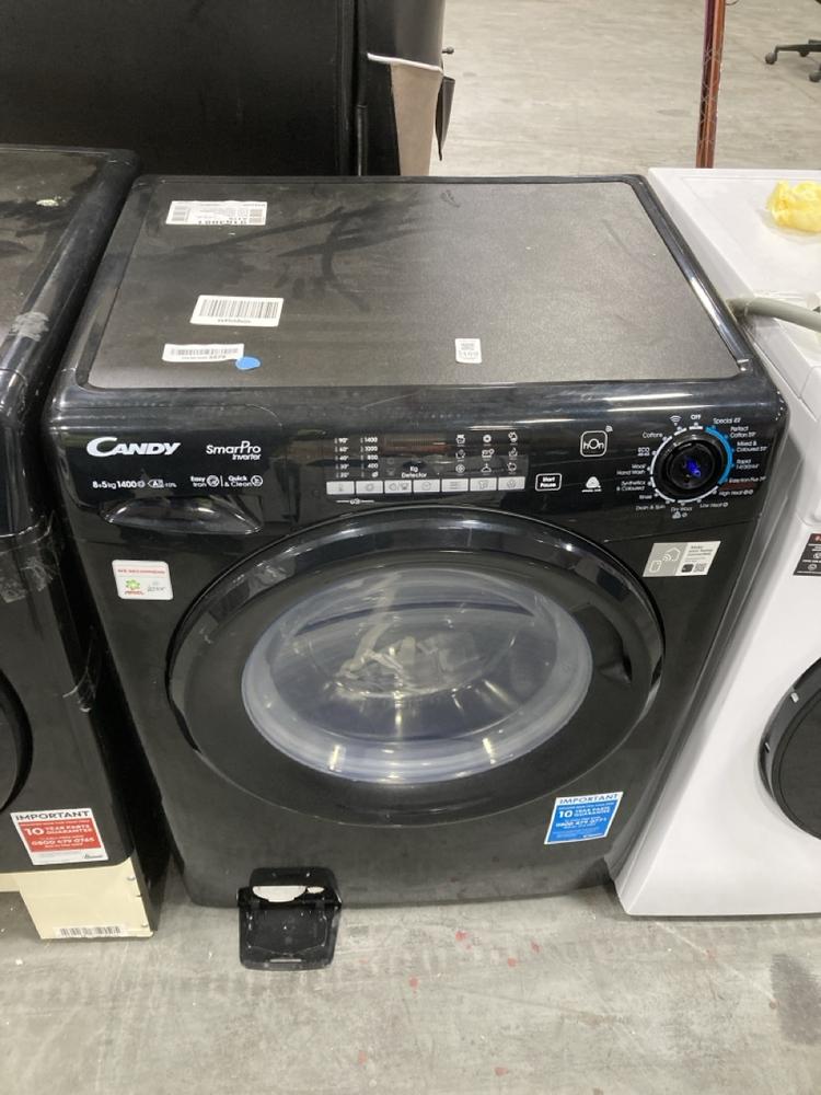Lot 1169  
            Chesterfield SR38 - Collection or Optional Delivery Available 

                
CANDY SMART PRO 8 + 5KG INVERTER WASHER DRYER IN BLACK - MODEL NO. CSOW4856TWMBB6...