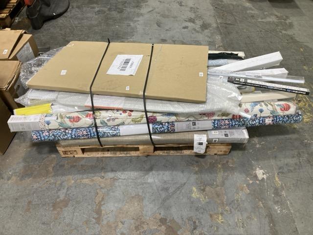 Lot 1189  
            Chesterfield SR38 - Collection or Optional Delivery Available 

                
PALLET OF ASSORTED ITEMS TO INCLUDE 180X140CM BLACKOUT ROMAN BLIND (LOCATION: SR37)