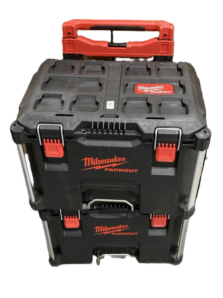 Lot 1195  
            Chesterfield SR38 - Collection or Optional Delivery Available 

                
2 X MILWAUKEE PACKOUT CARRY CASES WITH WHEELS (LOCATION: SR37)