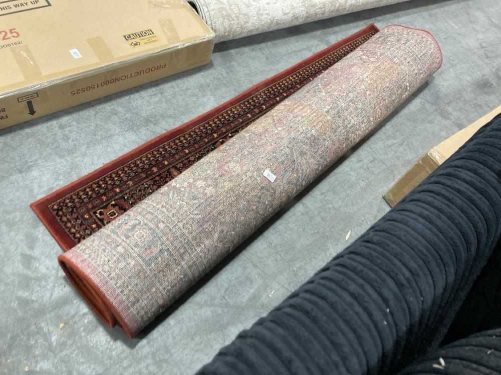 Lot 202  
            Chesterfield SR38 - Collection or Optional Delivery Available 

                
LARGE PATTERNED RUG IN RED / MULTI (LOCATION: SR38 B11)