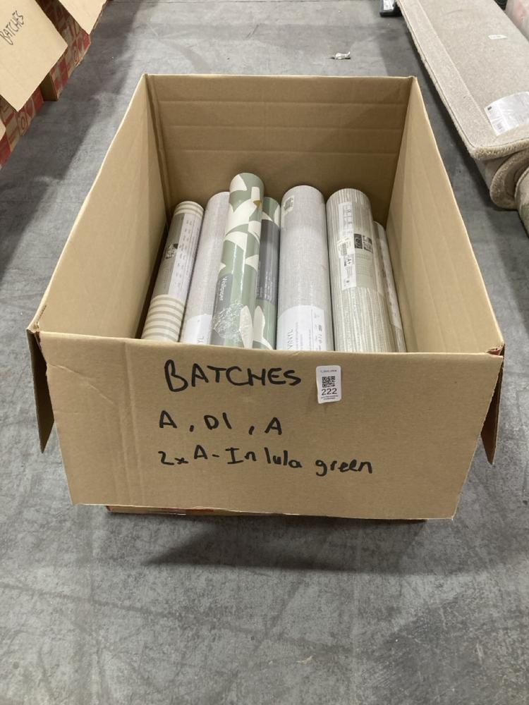 Lot 222  
            Chesterfield SR38 - Collection or Optional Delivery Available 

                
QTY OF JOHN LEWIS A, D1, A IN LULA GREEN BATCH WALLPAPER (LOCATION: SR38 B11)
