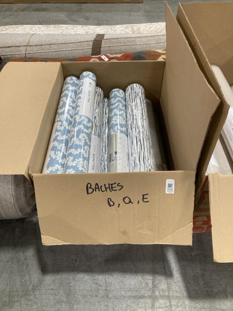 Lot 225  
            Chesterfield SR38 - Collection or Optional Delivery Available 

                
QTY OF JOHN LEWIS B, Q, E BATCH WALLPAPER (LOCATION: SR38 B11)