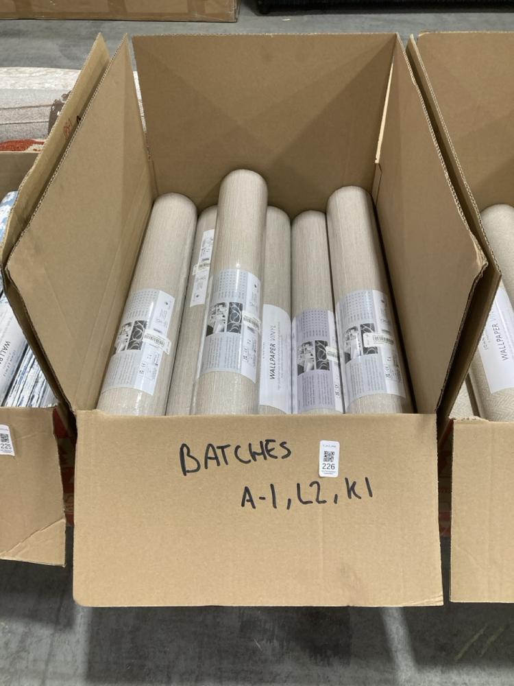 Lot 226  
            Chesterfield SR38 - Collection or Optional Delivery Available 

                
QTY OF JOHN LEWIS A-1, L2, K1 BATCH WALLPAPER (LOCATION: SR38 B11)