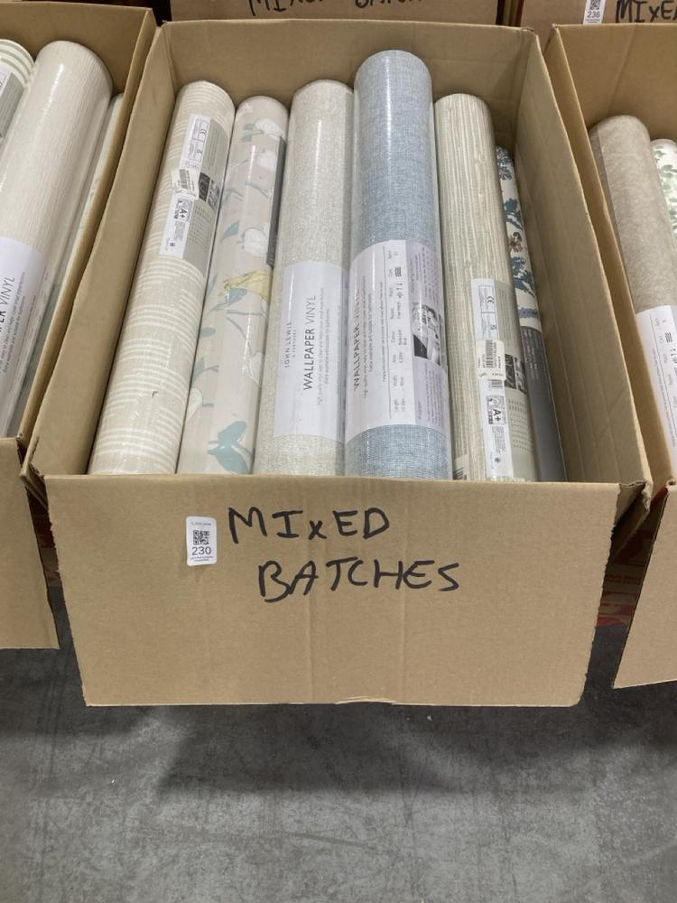 Lot 230  
            Chesterfield SR38 - Collection or Optional Delivery Available 

                
QTY OF ASSORTED MIXED BATCH WALLPAPERS TO INCLUDE ROLL OF JOHN LEWIS WALLPAPER VI...