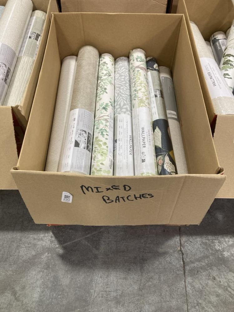 Lot 231  
            Chesterfield SR38 - Collection or Optional Delivery Available 

                
QTY OF ASSORTED MIXED BATCH WALLPAPERS TO INCLUDE ROLL OF JOHN LEWIS WALLPAPER VI...