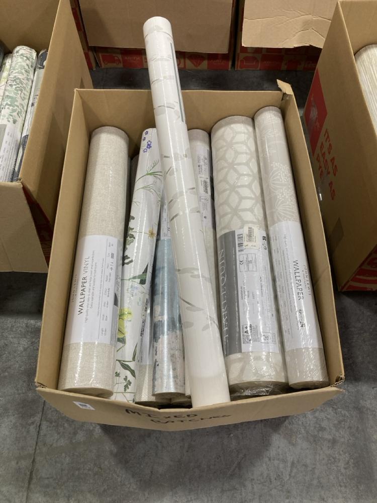 Lot 232  
            Chesterfield SR38 - Collection or Optional Delivery Available 

                
QTY OF ASSORTED MIXED BATCH WALLPAPERS TO INCLUDE ROLL OF JOHN LEWIS WALLPAPER VI...