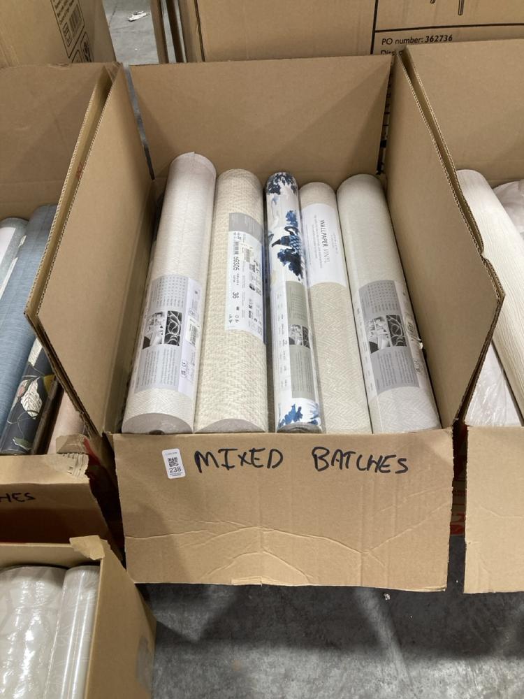 Lot 238  
            Chesterfield SR38 - Collection or Optional Delivery Available 

                
QTY OF ASSORTED MIXED BATCH WALLPAPERS TO INCLUDE ROLL OF JOHN LEWIS WALLPAPER BA...