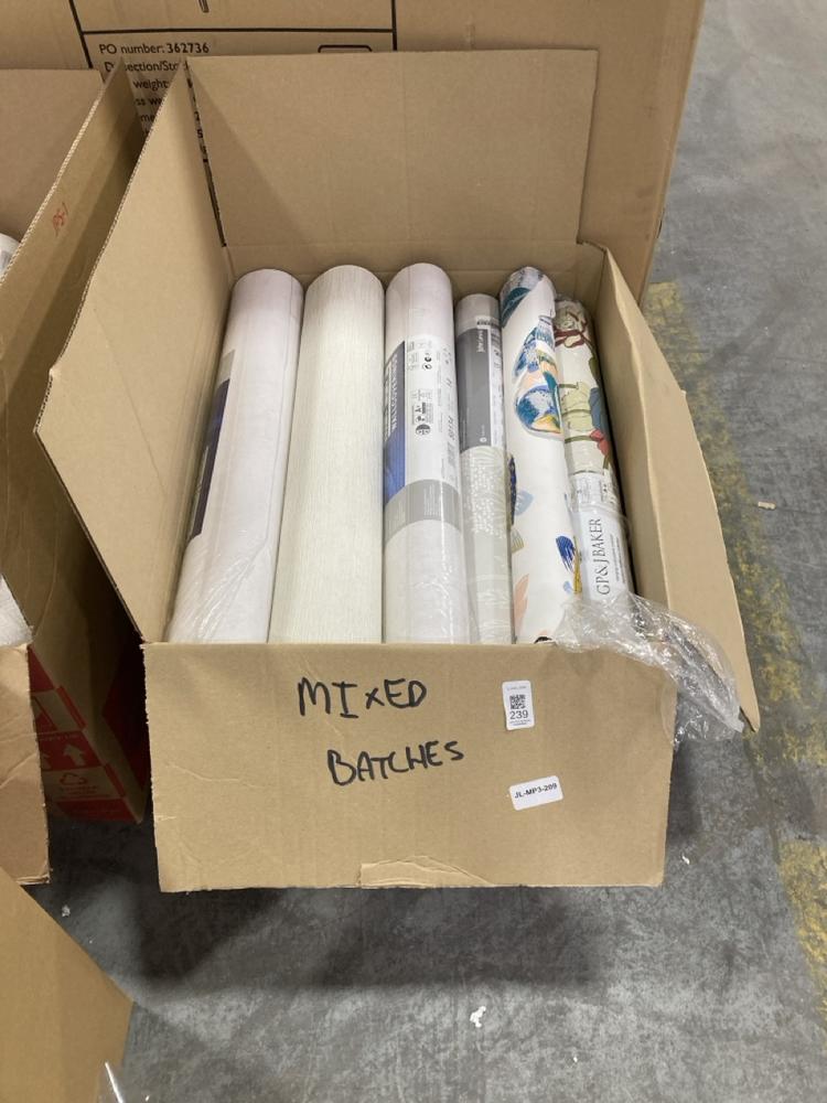 Lot 239  
            Chesterfield SR38 - Collection or Optional Delivery Available 

                
QTY OF ASSORTED MIXED BATCH WALLPAPERS TO INCLUDE ROLL OF GP & J BAKER WALLPAPER ...