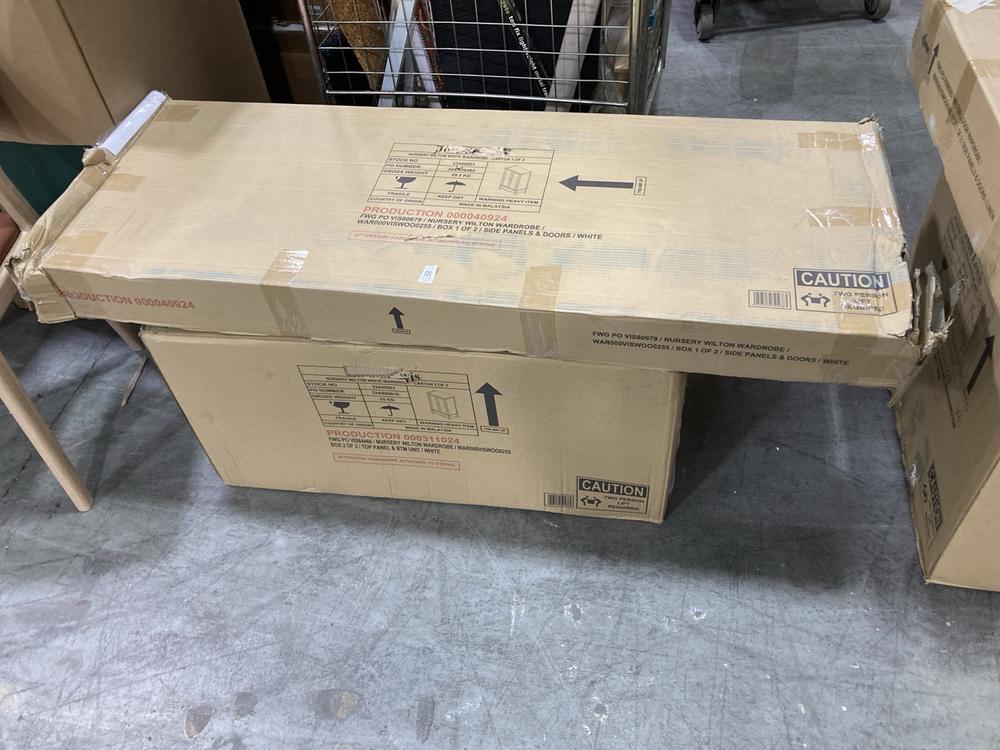 Lot 273  
            Chesterfield SR38 - Collection or Optional Delivery Available 

                
JOHN LEWIS NURSERY WILTON WARDROBE IN WHITE - ORIGINAL RRP £375 (LOCATION: SR38 B10)