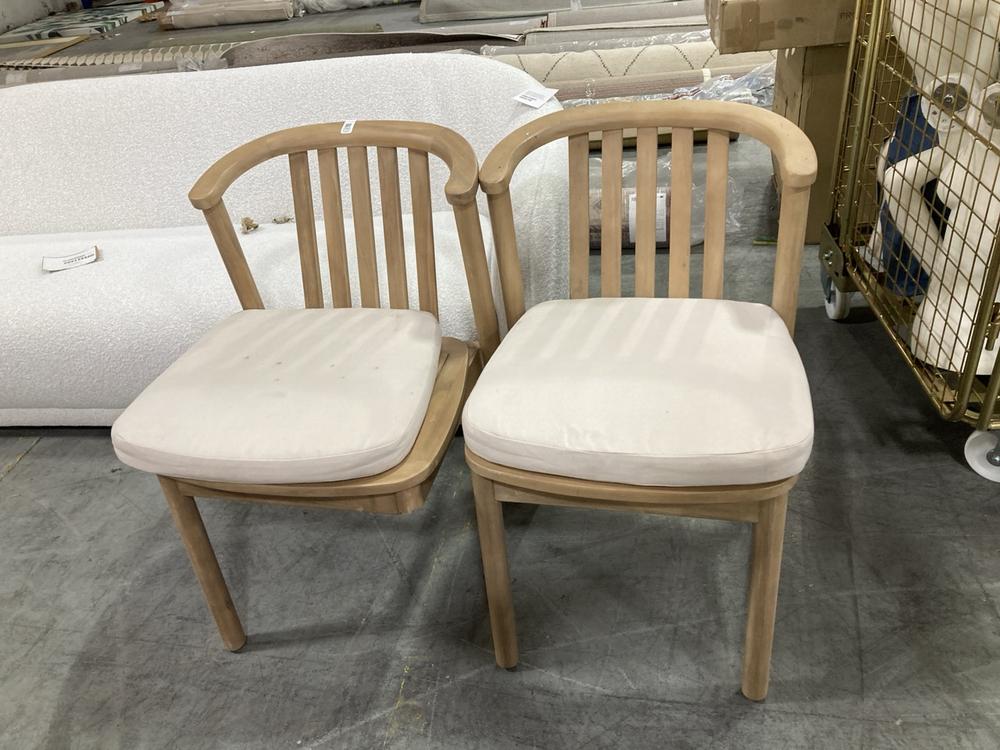 Lot 280  
            Chesterfield SR38 - Collection or Optional Delivery Available 

                
JOHN LEWIS BOARDWALK GARDEN DINING CHAIR SET OF 2 IN NATURAL ACACIA WOOD - ORIGIN...