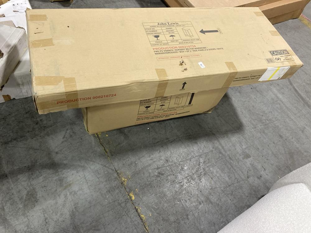 Lot 292  
            Chesterfield SR38 - Collection or Optional Delivery Available 

                
JOHN LEWIS NURSERY WILTON WARDROBE IN WHITE - ORIGINAL RRP £375 (LOCATION: SR38 B10)