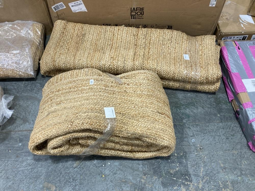 Lot 343  
            Chesterfield SR38 - Collection or Optional Delivery Available 

                
2 X LA REDOUTE AFTAS XL RECTANGULAR JUTE RUG 240 X 330 CM IN BEIGE - ORIGINAL RRP...