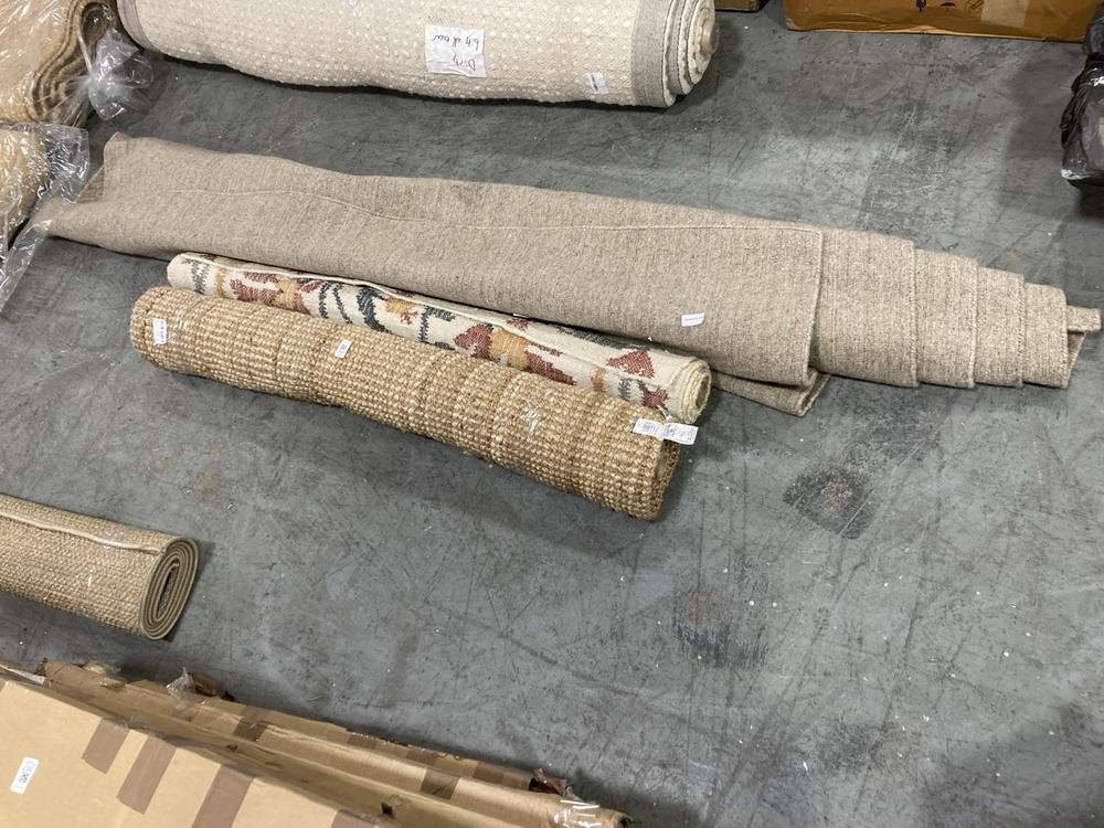 Lot 364  
            Chesterfield SR38 - Collection or Optional Delivery Available 

                
3 X ASSORTED ITEMS TO INCLUDE LA REDOUTE AFTAS RECTANGULAR 100% JUTE RUG 120 X 17...