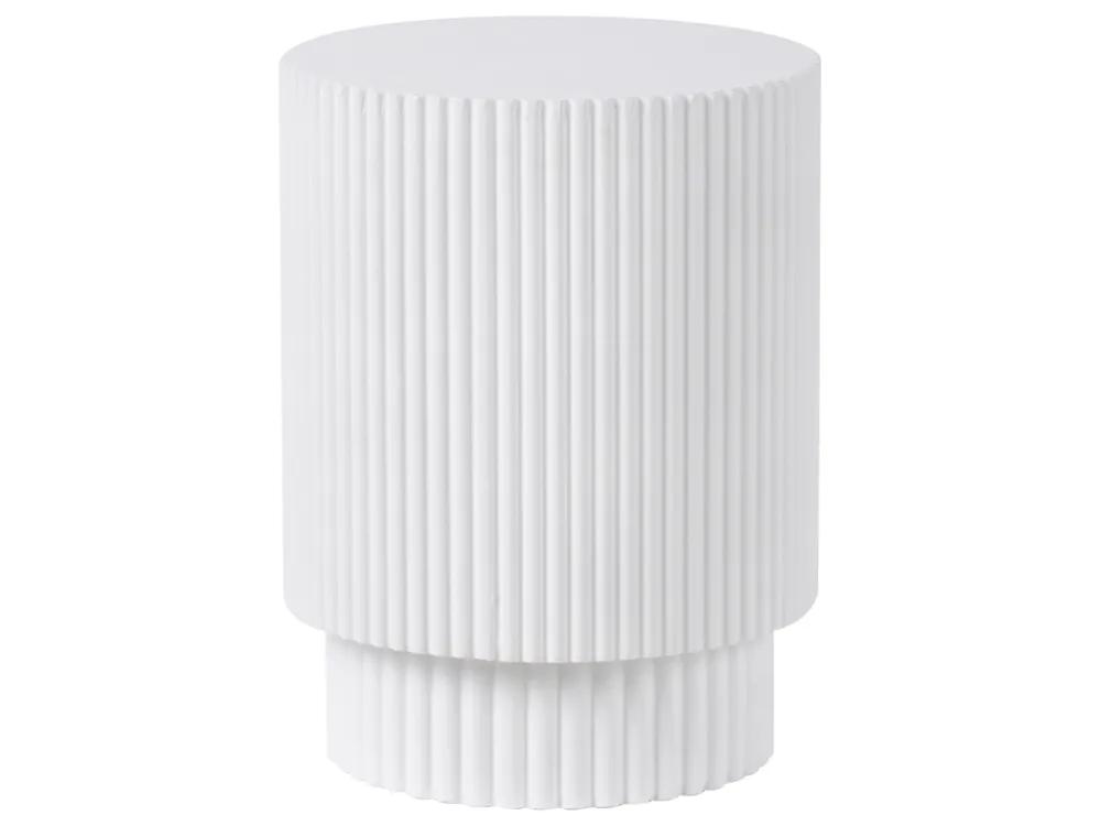 Lot 396  
            Chesterfield SR38 - Collection or Optional Delivery Available 

                
BELIANI EMBOSSED DESIGN SIDE TABLE IN WHITE - ITEM NO. 42888 (LOCATION: SR38 B7)