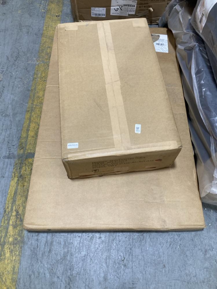 Lot 464  
            Chesterfield SR38 - Collection 

                
DFS COFFEE TABLE IN BLACK GLASS / WALNUT (COLLECTION ONLY) (LOCATION: SR38 B6)