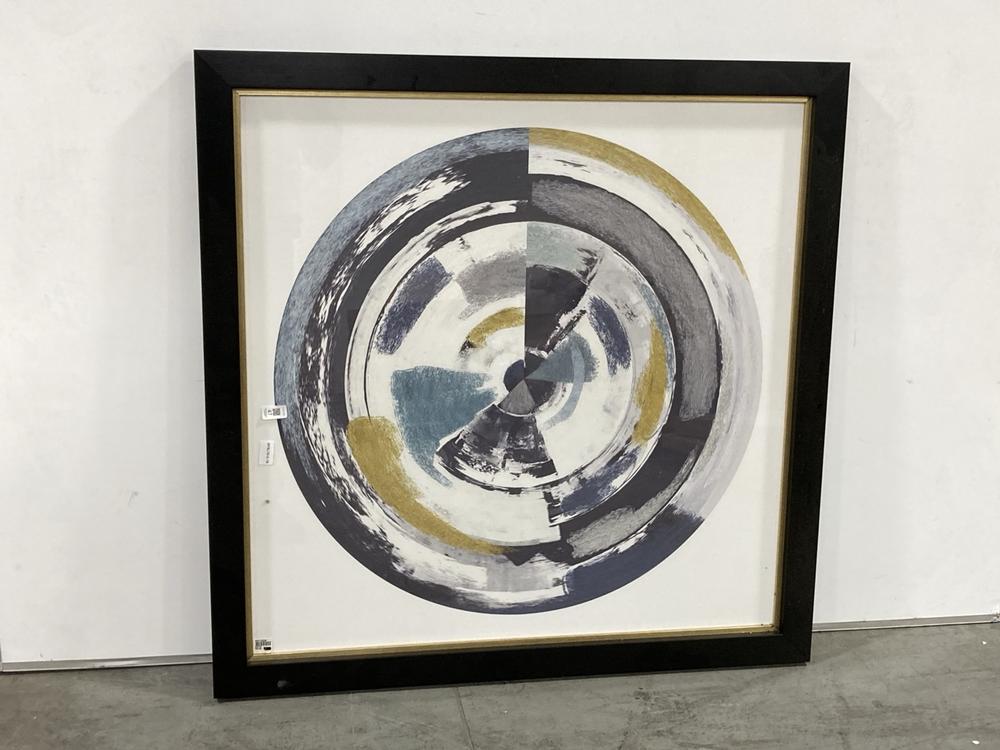 Lot 47  
            Chesterfield SR38 - Collection 

                
DFS SPIRA FRAMED WALL ART 101.5 X 101.5 CM IN BLACK / GOLD FRAME (COLLECTION ONLY...