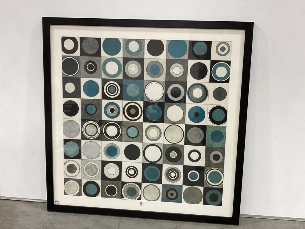 Lot 49  
            Chesterfield SR38 - Collection 

                
DFS CARNABY STREET BLUE FRAMED WALL ART 107 X 107 CM IN BLACK FRAME (COLLECTION O...