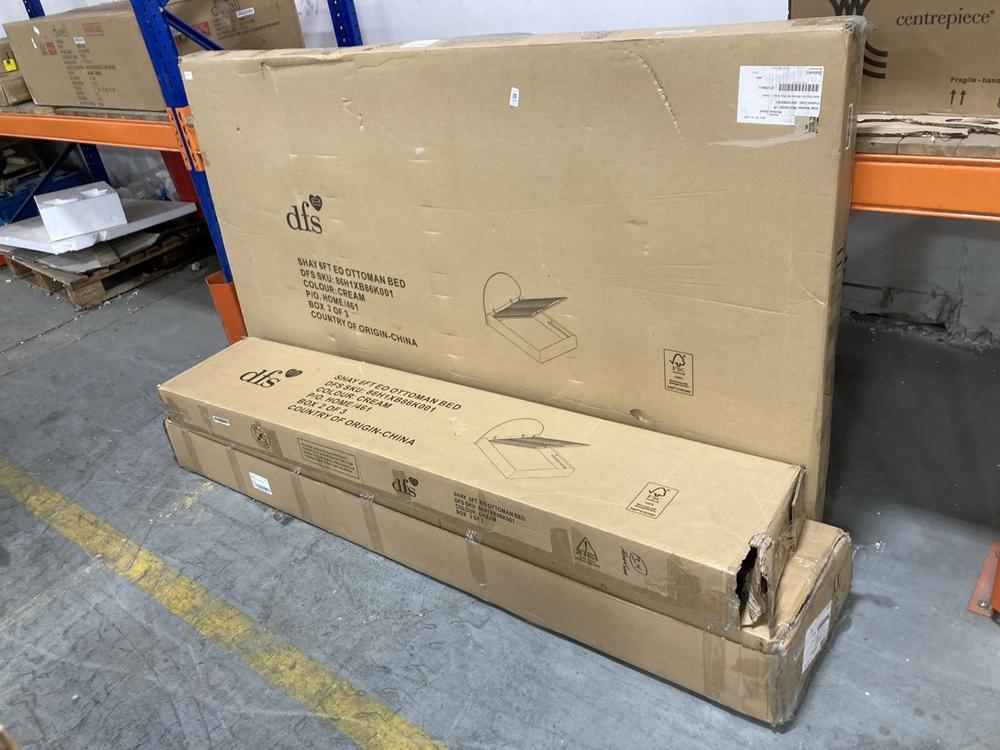 Lot 504  
            Chesterfield SR38 - Collection or Optional Delivery Available 

                
DFS 6 FT EO OTTOMAN BED IN CREAM - ORIGINAL RRP £699 (LOCATION: SR38 B5) (BBM4V4X...