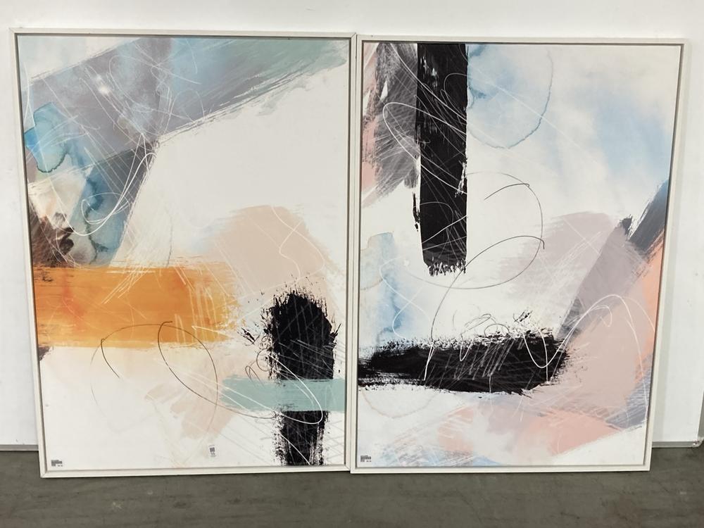 Lot 55  
            Chesterfield SR38 - Collection 

                
DFS BLUSH NO I FRAMED WALL ART 104 X 74 CM IN WHITE WOOD FRAME - ORIGINAL RRP £16...