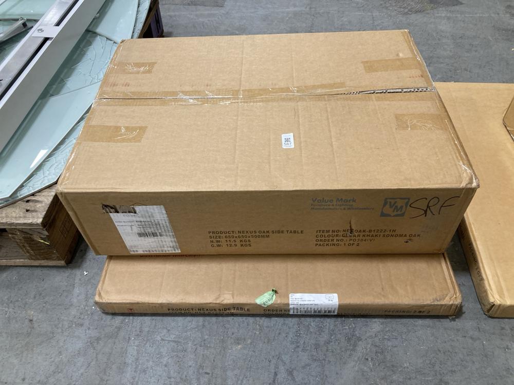 Lot 567  
            Chesterfield SR38 - Collection or Optional Delivery Available 

                
DFS OAK SIDE TABLE IN NATURAL OAK FINISH (LOCATION: SR38 B3) (BBI59D7LVRW)