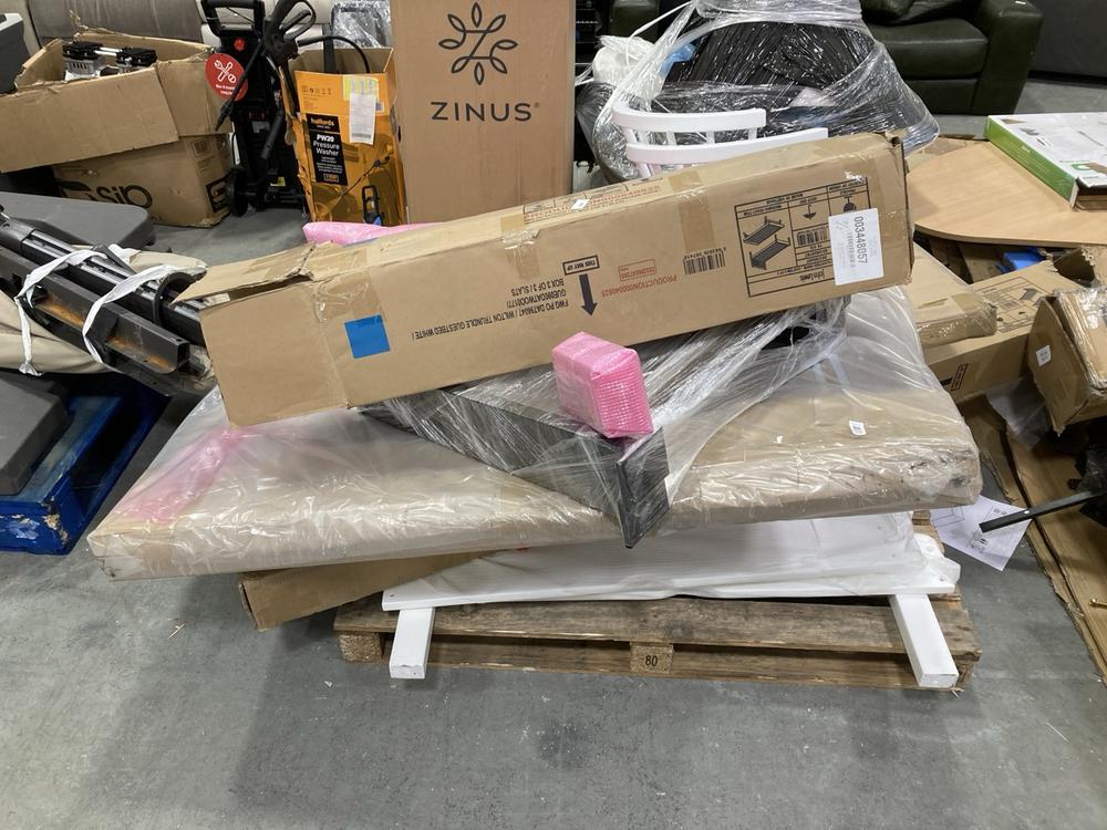 Lot 586  
            Chesterfield SR38 - Collection or Optional Delivery Available 

                
PALLET OF ASSORTED JOHN LEWIS PARTS TO INCLUDE JOHN LEWIS WILTON TRUNDLE GUEST BE...