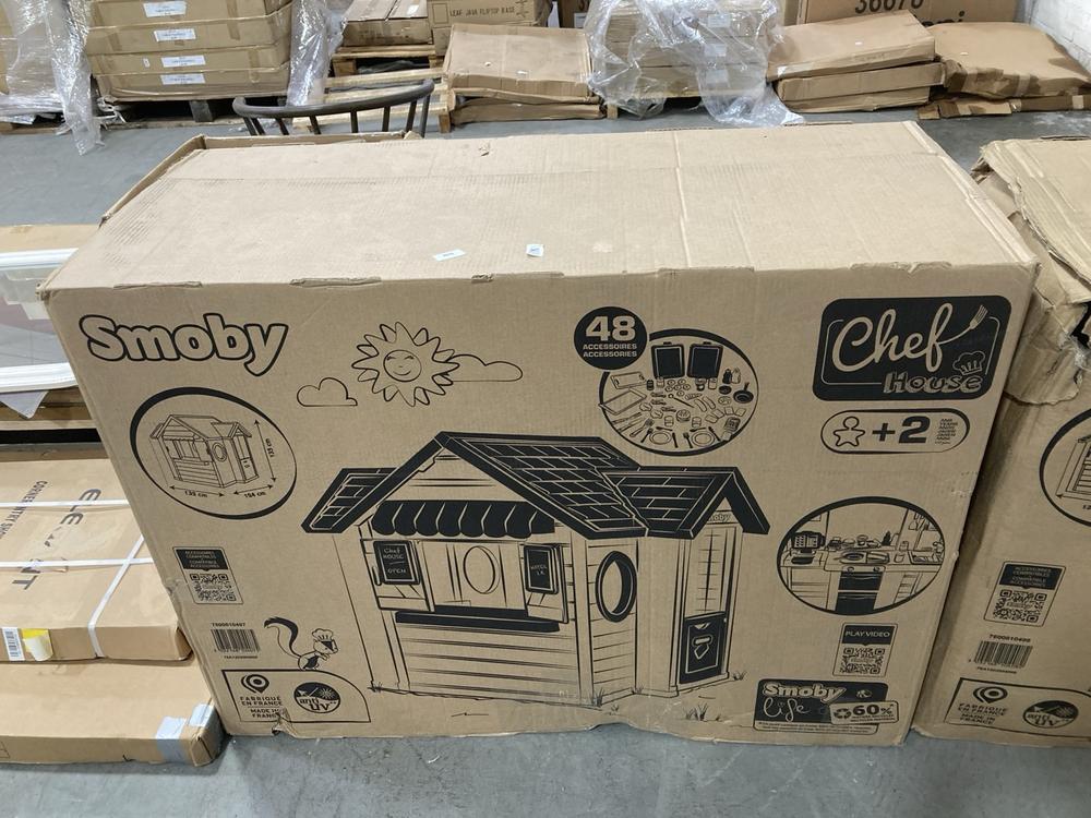 Lot 602  
            Chesterfield SR38 - Collection or Optional Delivery Available 

                
SMOBY LIFE CHEF HOUSE PLAY HOUSE
