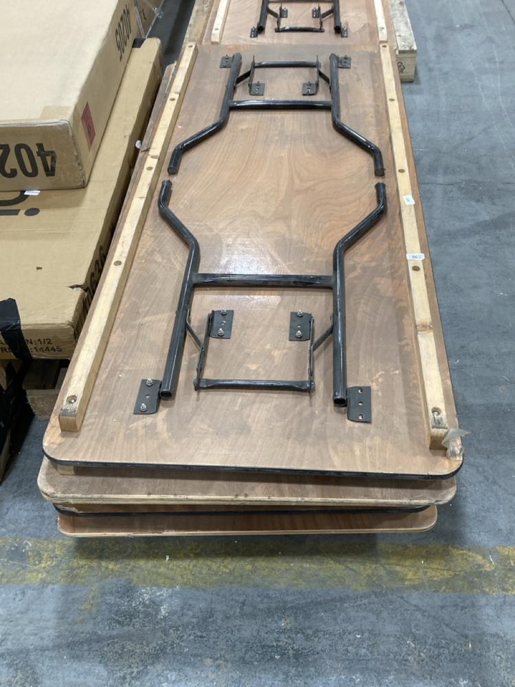 Lot 663  
            Chesterfield SR38 - Collection or Optional Delivery Available 

                
4 X FOLDABLE TABLES IN WOOD FINISH