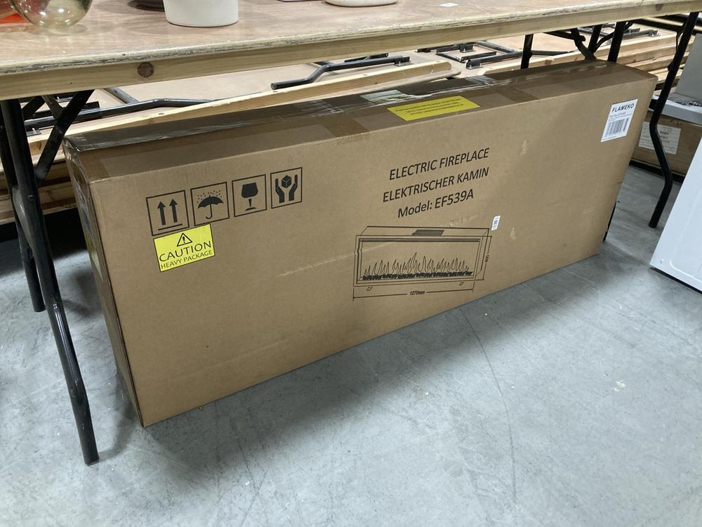 Lot 683  
            Chesterfield SR38 - Collection or Optional Delivery Available 

                
AVENA 153CM/60 INCH SLIM FRAME ELECTRIC FIRE WITH MULTI FLAME COLOURS - LOGS - HE...