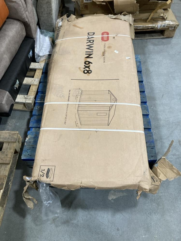 Lot 687  
            Chesterfield SR38 - Collection or Optional Delivery Available 

                
KETER DARWIN 6 X 8 OUTDOOR GARDEN STORAGE *BOX 1 OF 2 ONLY* (LOCATION: SR38 A4)