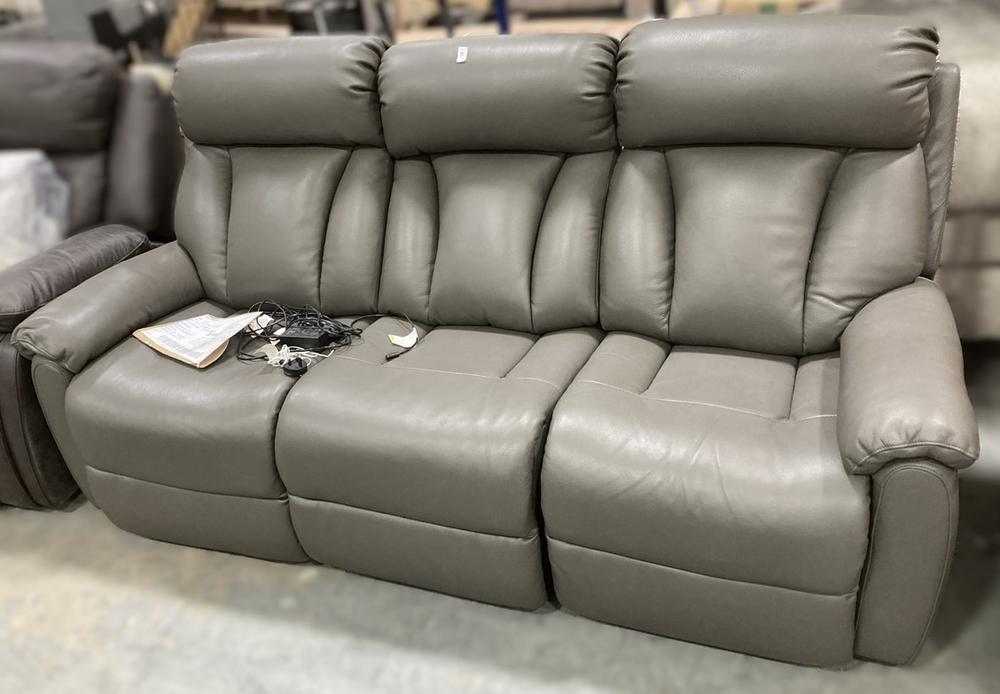 Lot 701  
            Chesterfield SR38 - Collection or Optional Delivery Available 

                
LA-Z-BOY 3 SEATER POWER RECLINER SOFA IN SLATE GREY LEATHER STYLE FINISH (LOCATIO...
