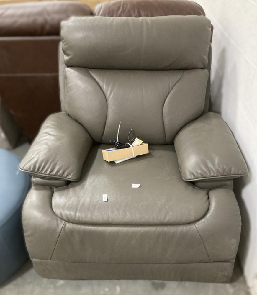 Lot 706  
            Chesterfield SR38 - Collection or Optional Delivery Available 

                
LA-Z-BOY POWER RECLINER ARMCHAIR IN DARK TAUPE LEATHER STYLE FINISH (LOCATION: SR...