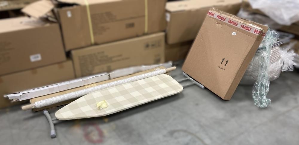 Lot 738  
            Chesterfield SR38 - Collection or Optional Delivery Available 

                
QTY OF ASSORTED ITEMS TO INCLUDE IRONING BOARD IN GREY (LOCATION: SR38 A5)