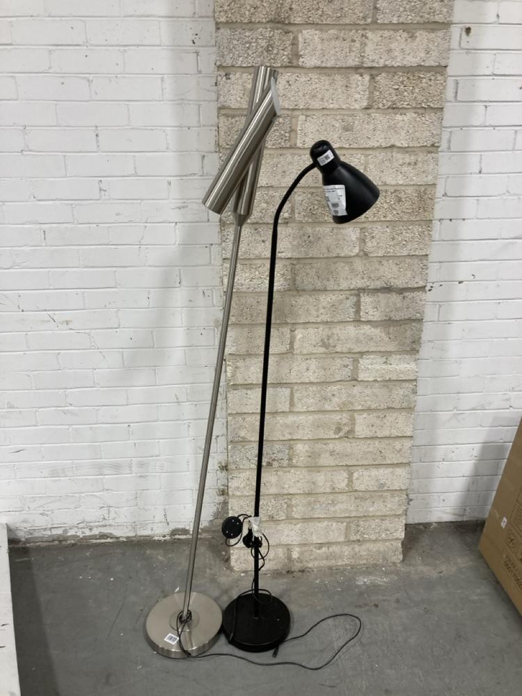 Lot 745  
            Chesterfield SR38 - Collection 

                
JOHN LEWIS FLOOR LAMP IN BLACK TO INCLUDE FLOOR LAMP IN SILVER (COLLECTION ONLY) ...
