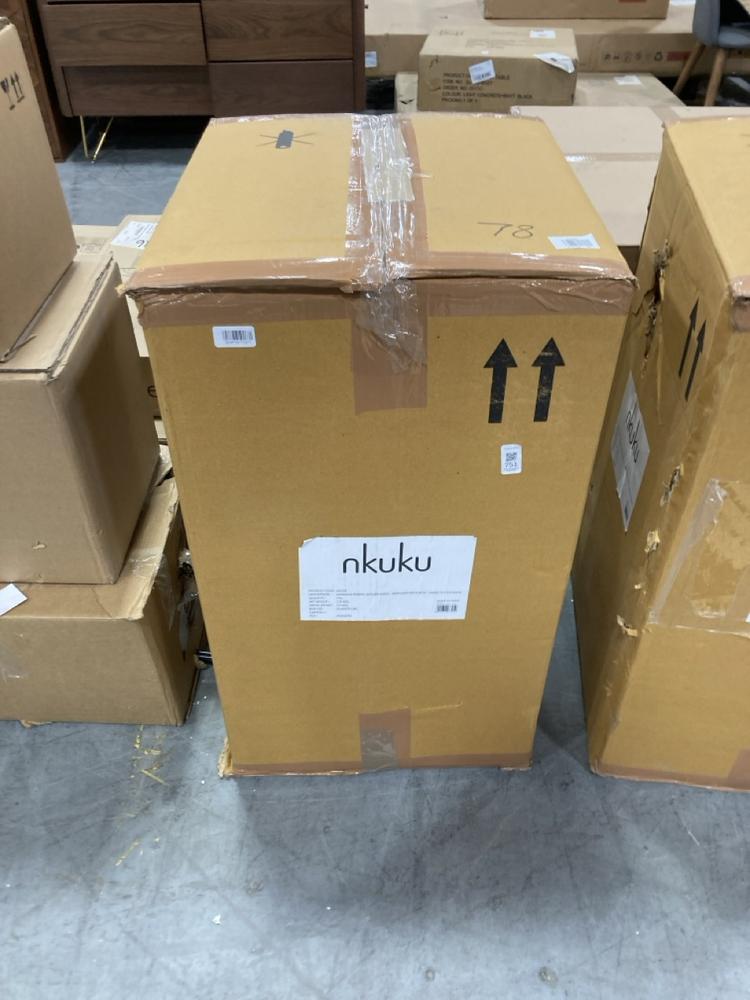 Lot 751  
            Chesterfield SR38 - Collection or Optional Delivery Available 

                
NKUKU NARWANA RIBBED LEATHER STOOL - AGED LEATHER & IRON - LARGE 75 X 51 X 40 CM ...