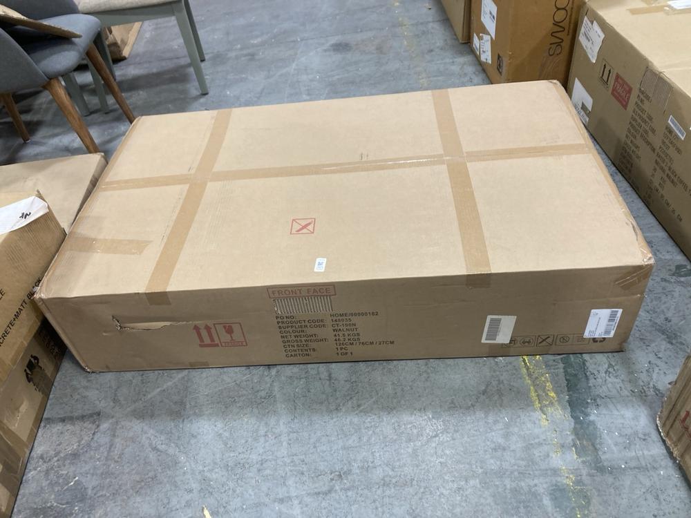 Lot 765  
            Chesterfield SR38 - Collection 

                
DFS DOUBLE COFFEE TABLE IN WALNUT FINISH (COLLECTION ONLY) (LOCATION: SR38 A6) (Z...