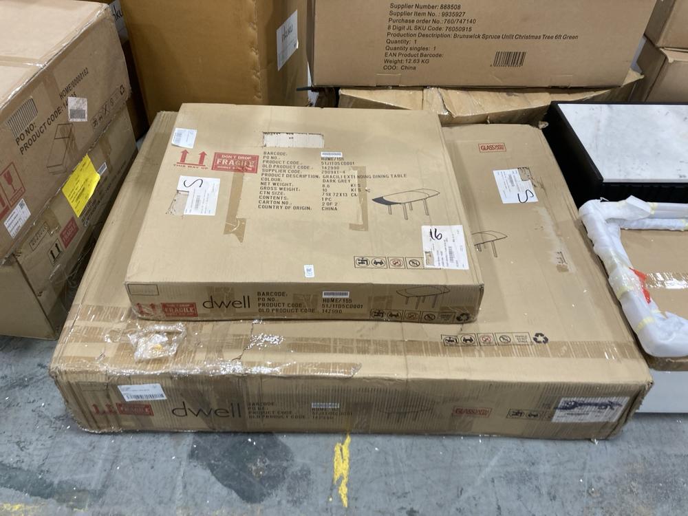 Lot 767  
            Chesterfield SR38 - Collection 

                
DFS EXTENDING DINING TABLE IN DARK GREY (COLLECTION ONLY) (LOCATION: SR38 A6) (BB...